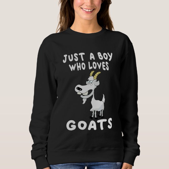 Sweatshirt Cool Goat For Boys Kids Goat Farmer Farming  7 (Devant)