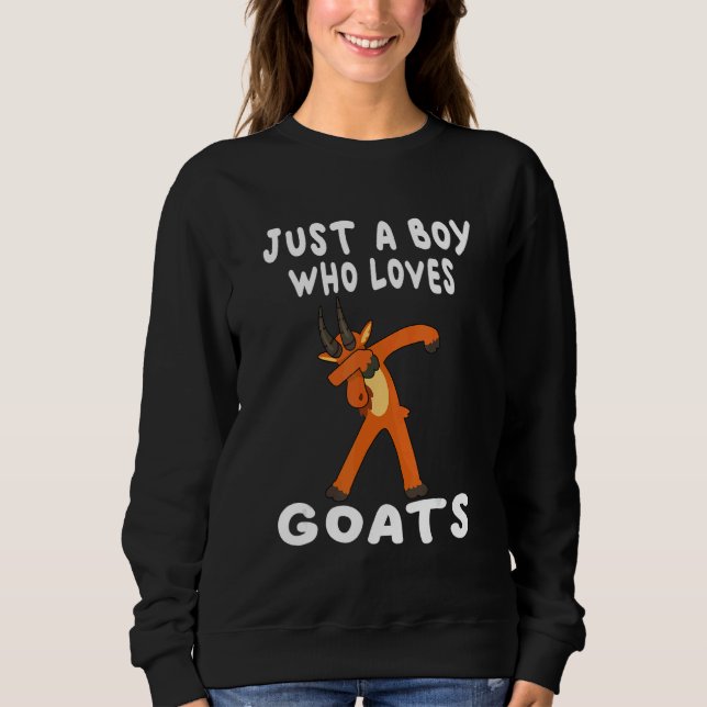 Sweatshirt Cool Goat For Boys Kids Goat Farmer Farming  8 (Devant)