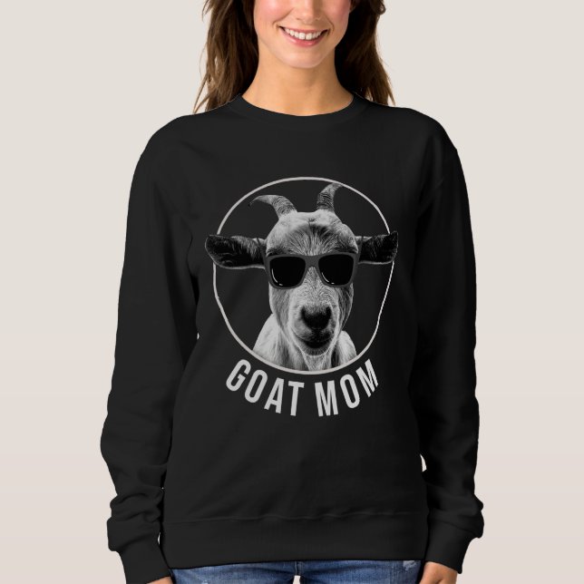 Sweatshirt Cool Goat Pun with Sunglasses for a Goat Mom (Devant)