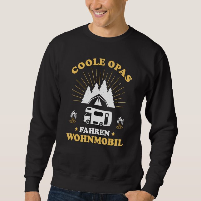 Sweatshirt Cool grandpa driving motorhome camping grandpa (Devant)