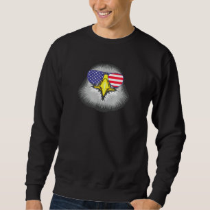 Sweatshirt Cool Hawk Porter Drapeau Usa Lunettes de soleil Us