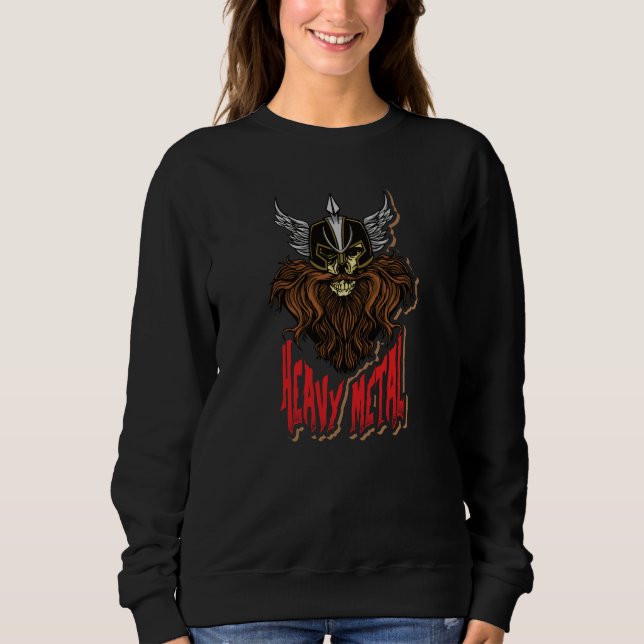 Sweatshirt Cool Heavy Metal Viking (Devant)