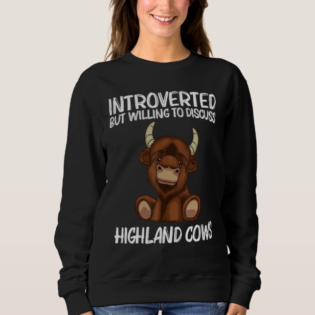 Sweatshirt Cool Highland Cow For Men Women Scottish Cattle Co (Devant)