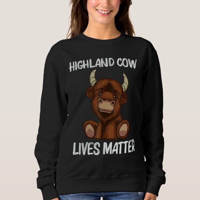 Sweatshirt Cool Highland Cow For Men Women Scottish Cattle Co (Devant)
