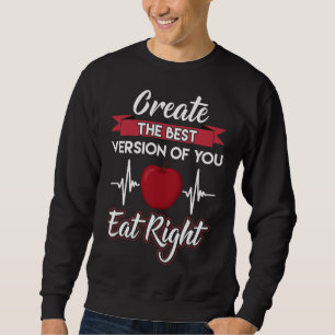 Sweatshirt Cool Hommes Femmes Manger Sain Fruit Caricature Im