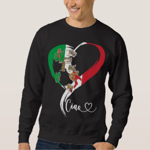 Sweatshirt Cool Italie Graphique Drapeau Italien Carte Coeur 