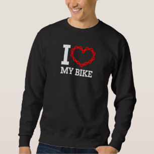 Sweatshirt Cool J'Aime Mon Vélo Vélo Et Vélo équitation Coeur