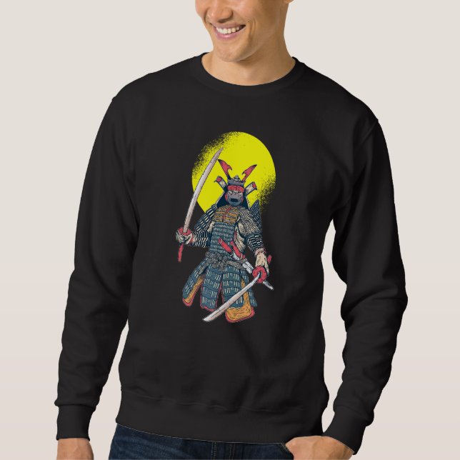 Sweatshirt Cool Japonais Samurai Japon Guerrier Sword Fighter (Devant)