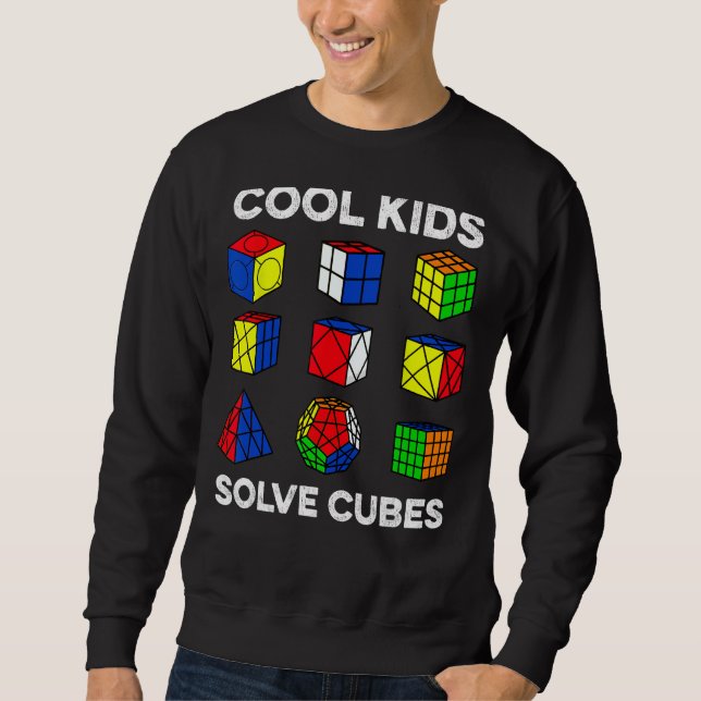 Sweatshirt Cool Kids Solve Cubes Drôle Speedsolvi (Devant)