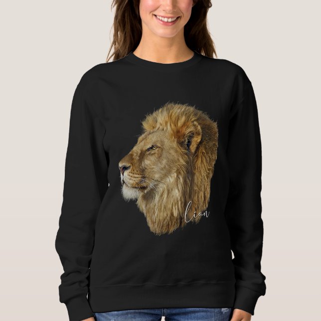 Sweatshirt Cool Lion Art Felidae Wildcat Animal Nouveauté (Devant)