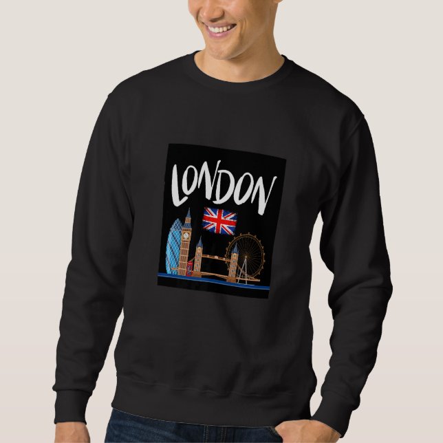 Sweatshirt Cool London Famous Landmarks London London (Devant)