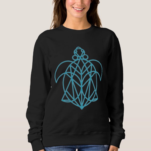 Sweatshirt Cool Mandala Sacred Geometry Turtle  4 (Devant)