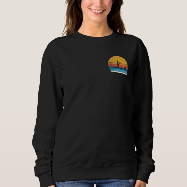 Sweatshirt Cool Monter Paddle Board Dog Sup Paddle Board (Devant)