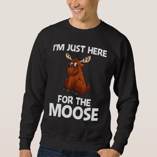 Sweatshirt Cool Moose For Men Women Deer Alaska Moose  Reinde (Devant)