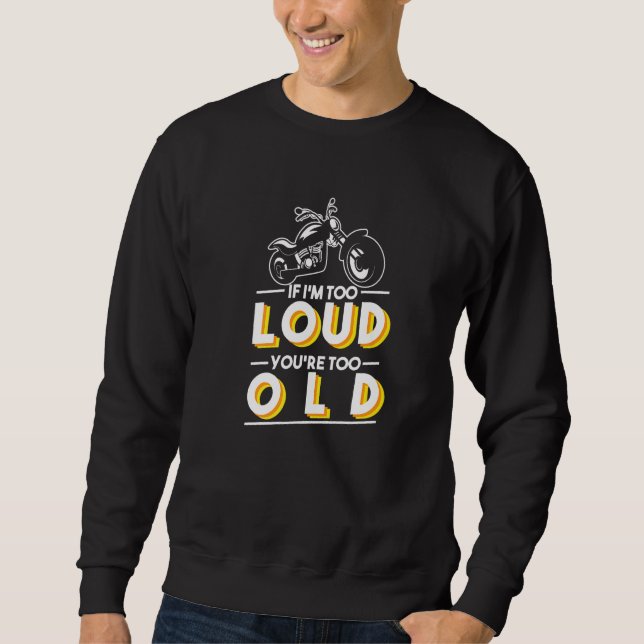 Sweatshirt Cool Motorbike Biker Motorcycle Racer Motorsports (Devant)