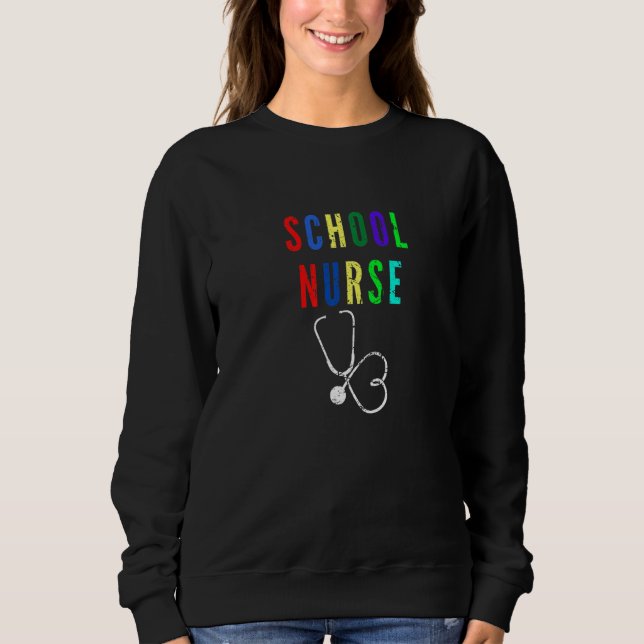 Sweatshirt Cool Nursing School Nurse Stethoscope Back To Scho (Devant)