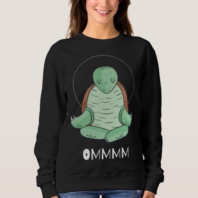 Sweatshirt Cool OMMM meditation relaxation turtle yoga (Devant)