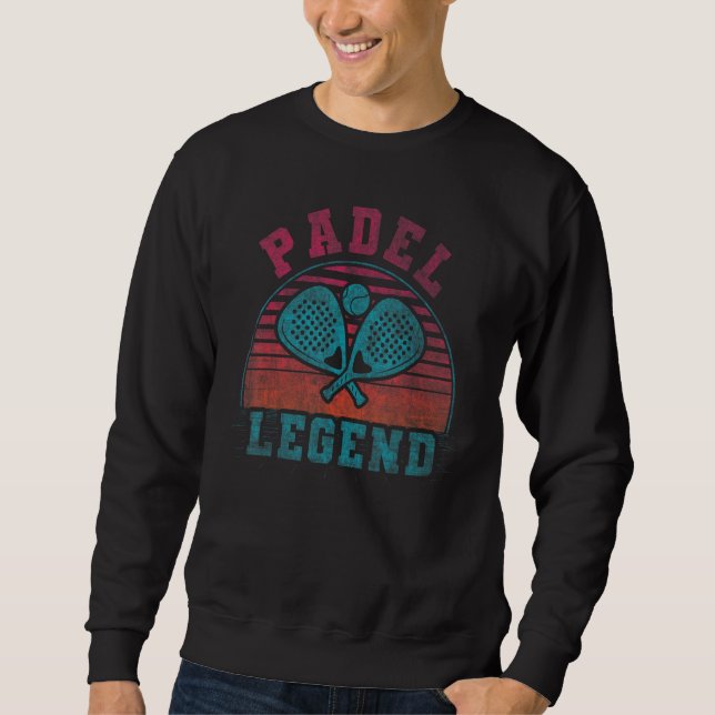 Sweatshirt Cool Padel Retro Crossing Rackets Padel Legend (Devant)