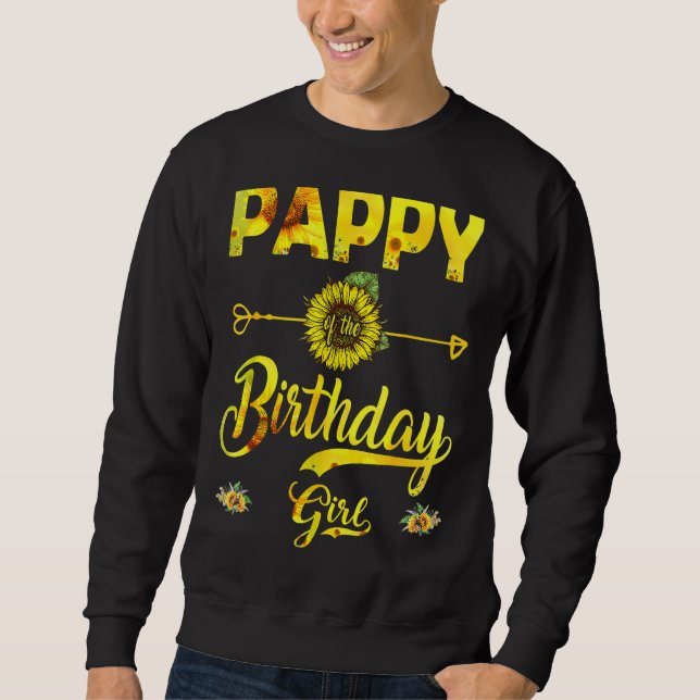 Sweatshirt Cool Pappy De Fille D'Anniversaire Papa Tournesol (Devant)