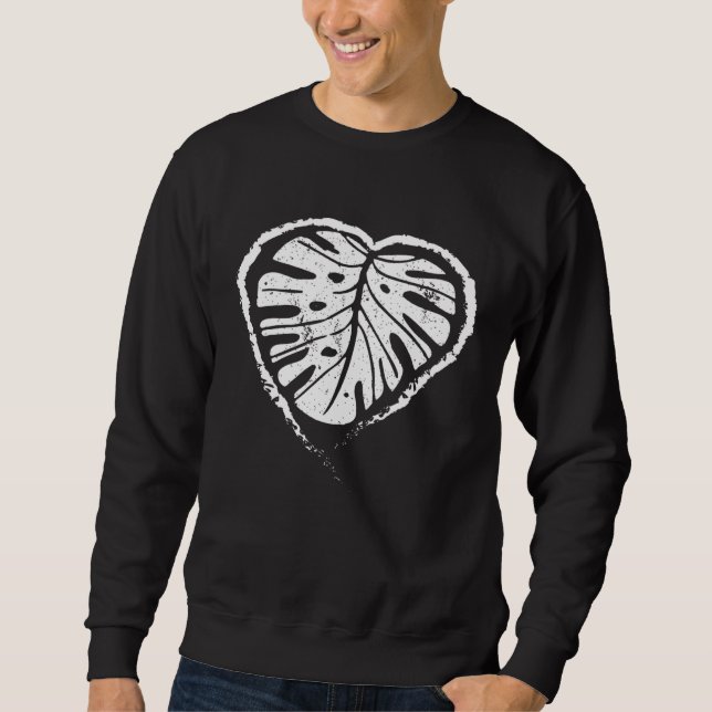 Sweatshirt Cool Plant Mom  For Gardeners Heart Monstera Leaf (Devant)