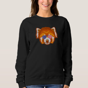 Sweatshirt Cool Red Panda porter Drapeau Usa Lunettes de sole