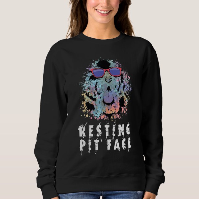 Sweatshirt Cool Repose Pit Visage Chien Visage Visage Drôle A (Devant)