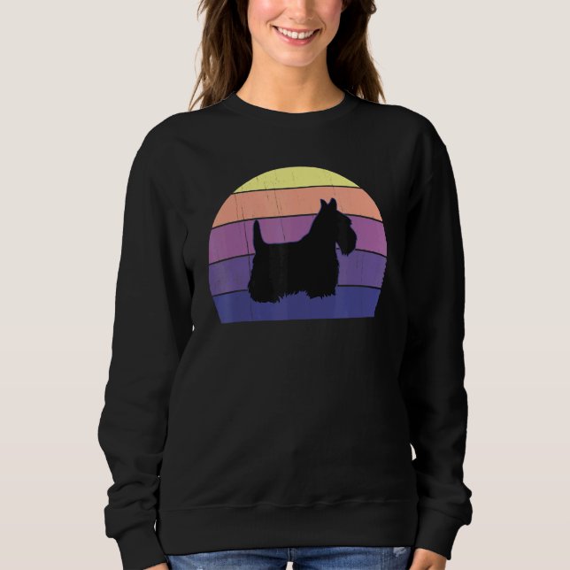 Sweatshirt Cool Retro Sunset Yorkshire Terrier Fun Propriétai (Devant)