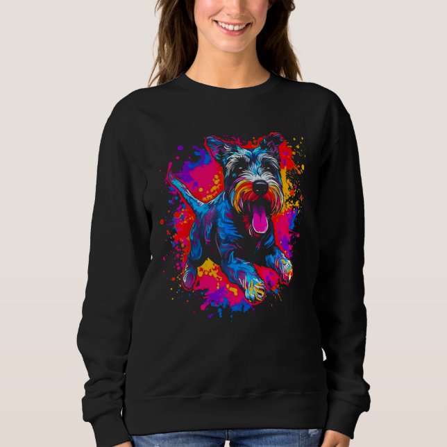 Sweatshirt Cool Schnauzer Dog (Devant)