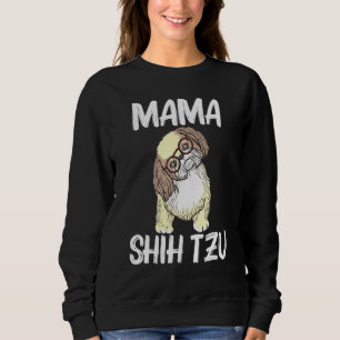Sweatshirt Cool Shih Tzu Art Pour Femmes Maman Chien Chien De