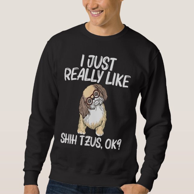 Sweatshirt Cool Shih Tzu Art Pour Hommes Femmes Chien De Chie (Devant)