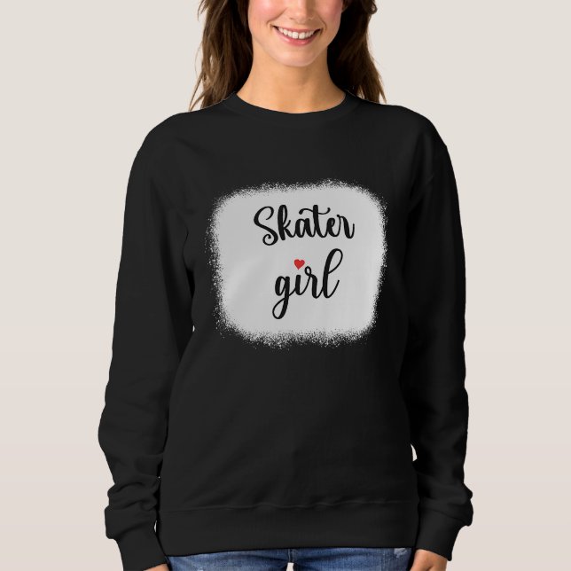 Sweatshirt Cool Skater Girl Skating Skateboarding Skateboard (Devant)