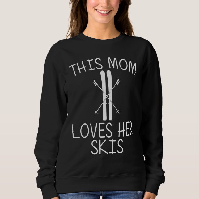 Sweatshirt Cool Ski Pour Maman Mère Ski Ski Skier Snowboard G (Devant)