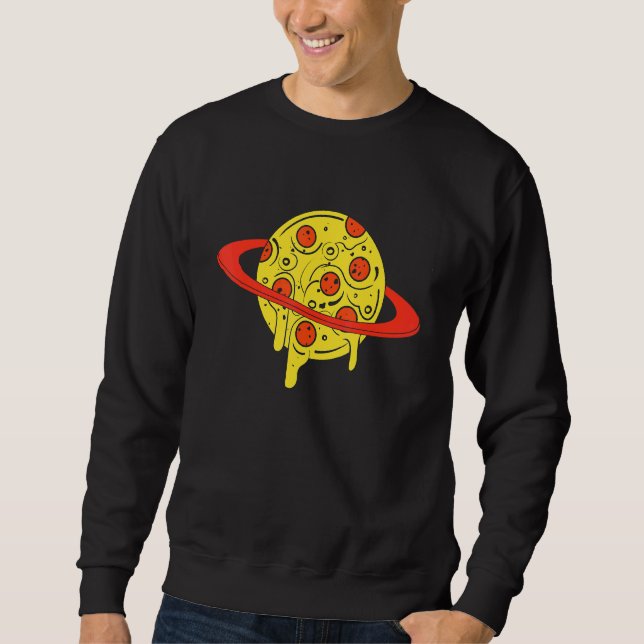 Sweatshirt Cool Space Pizza I Love Pizza Planet Graphic De (Devant)