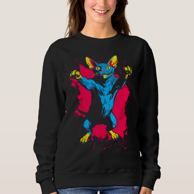 Sweatshirt Cool Sphynx Hairless Cat (Devant)