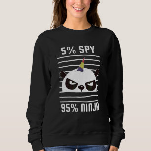 Sweatshirt Cool Spy Gaming Ninja 5 Spy Unicorn Gamer 95 Ninj