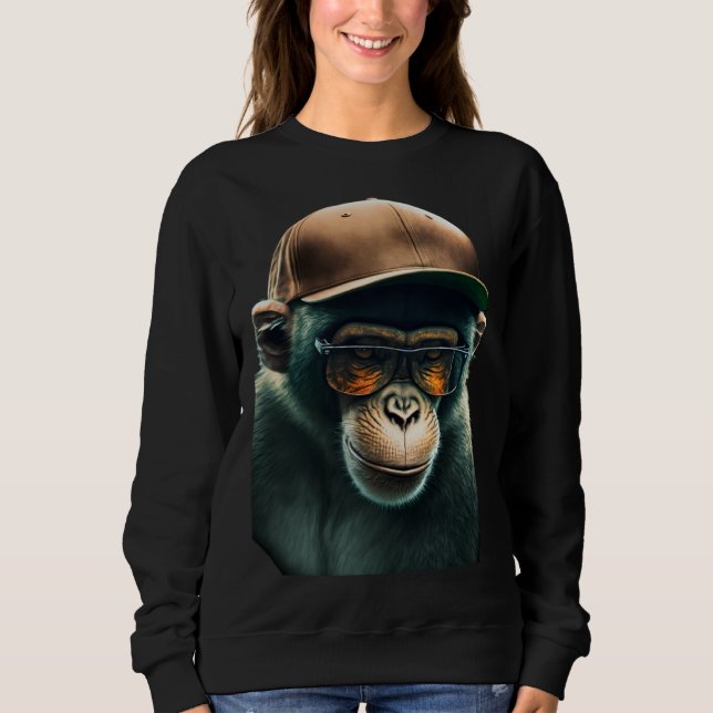 Sweatshirt Cool Street Wear Chimp (Devant)