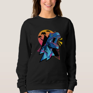 Sweatshirt Cool Synthwave Vaporwave Aesthétique Trex Dinosaur