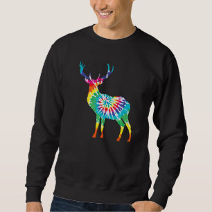 Sweatshirt Cool Tie Dye Cougar Puma Animal Hippie Paix