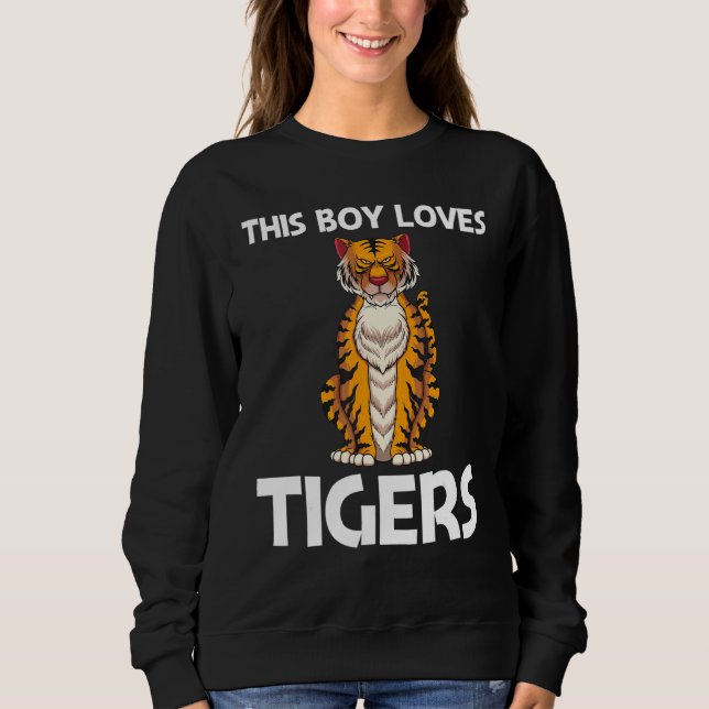 Sweatshirt Cool Tiger For Boys Kids Bengal Tiger African Tige (Devant)