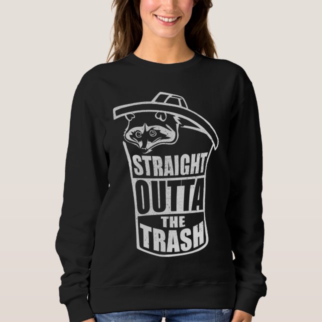 Sweatshirt Cool Trash Panda Cadeau Drôle Drôle Juste En Dehor (Devant)