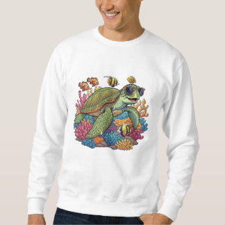 Sweatshirt Cool Turtle on the Reef
