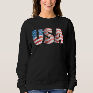 Sweatshirt Cool Usa 4 juillet Drapeau patriotique américain D