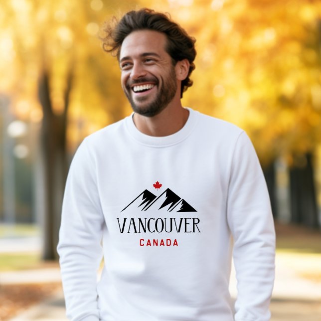 Sweatshirt Cool Vancouver Canada Mountains Maple Leaf (Créateur téléchargé)