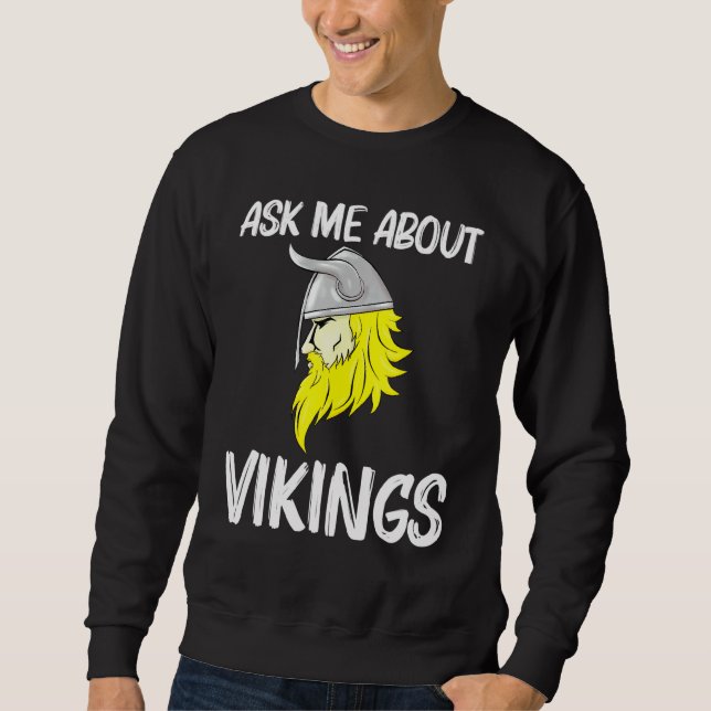 Sweatshirt Cool Viking Pour Hommes Femmes Casque À Corne Norm (Devant)
