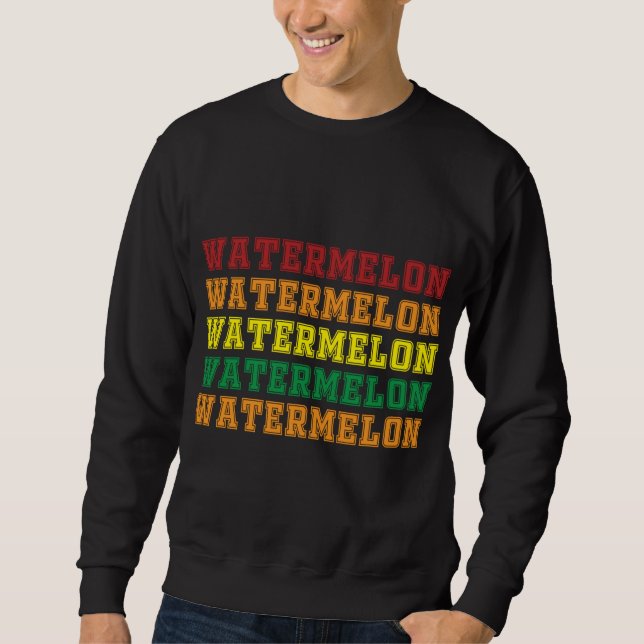 Sweatshirt Cool Watermelon Lettrage design Eté Watermelon (Devant)