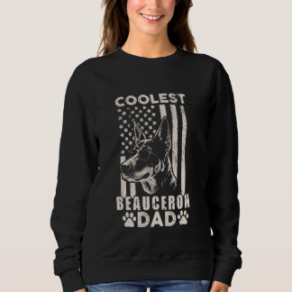 Sweatshirt Coolest Beauceron Papa Vintage American Flag Chien