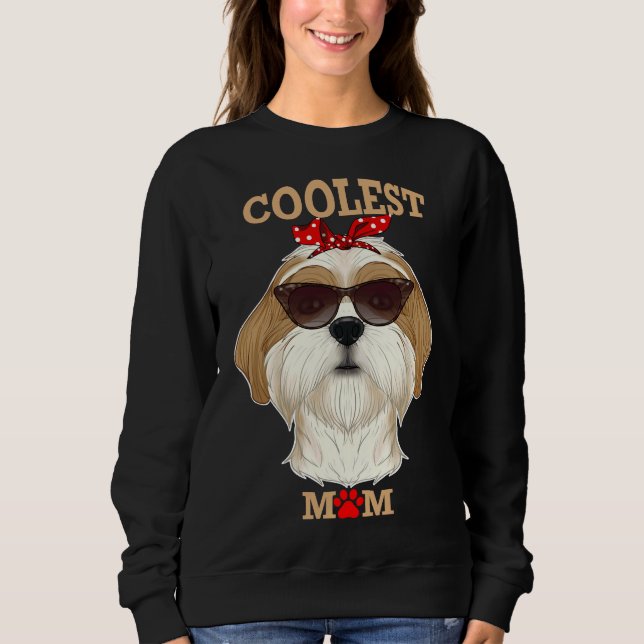 Sweatshirt Coolest Chien Maman I Shih Tzu Maman I Shih Tzu (Devant)