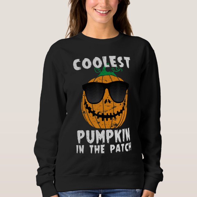 Sweatshirt Coolest Pumpkin In The Patch Halloween Boys Girls  (Devant)