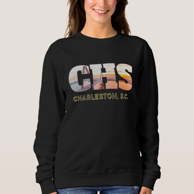 Sweatshirt Cooper River Bridge Art Charleston Caroline du Sud (Devant)