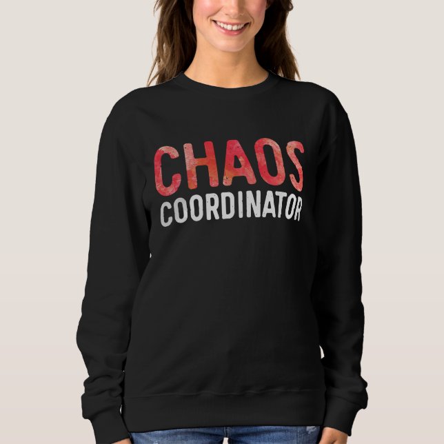 Sweatshirt Coordinateur du Chaos Maman et Papa (Devant)
